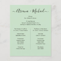 Custom Minimalist Green Black Simple bridal party
