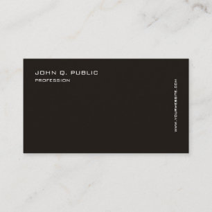 Custom Minimalist Modern Professional Black White Business Card