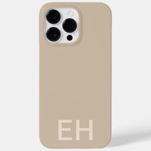 Custom Minimalist, Monochrome Vanilla Monogram  Case-Mate iPhone 14 Pro Max Case