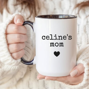 Custom Minimalist Mum and Dad Mug, Mug for Mama