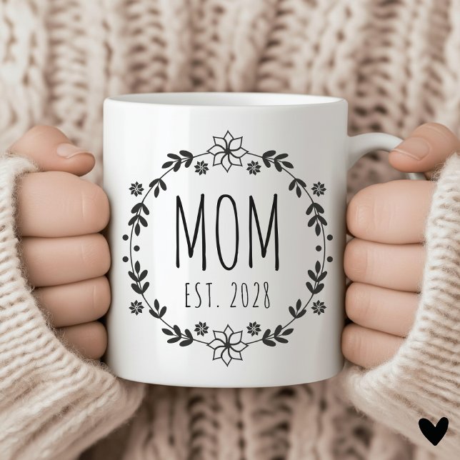 Custom Minimalist Mum Mug for Mother’s Day Gift (custom mama mug, monogram mom mug, mothers day mug, baby shower mug, new mom mug, christmas mug gift)