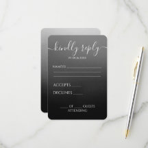 Custom Minimalist Ombré Fade Wedding
