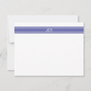 Custom Minimalist Periwinkle Monogram Card
