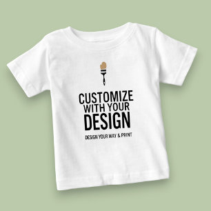 Custom Minimalist Personalised Company Branded  Baby T-Shirt