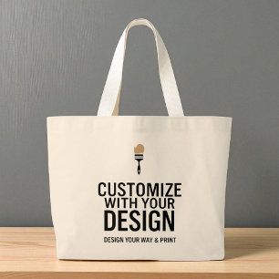 Custom Minimalist Personalised Company Branded Large Tote Bag