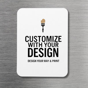 Custom Minimalist Personalised Company Branded  Magnet