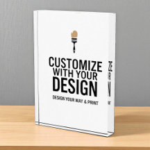 Custom Minimalist Personalised Company Branded  Photo Block