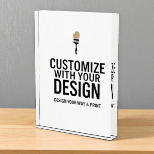 Custom Minimalist Personalised Company Branded  Photo Block