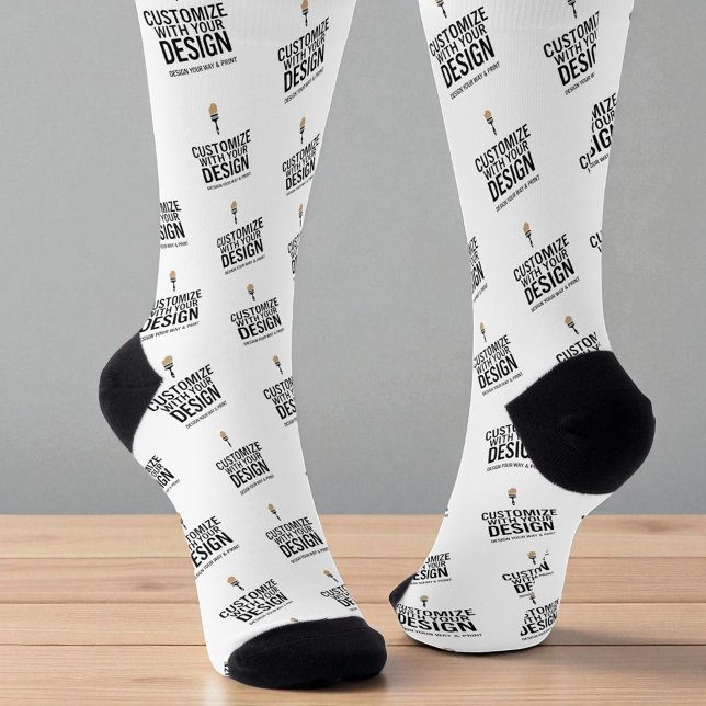 Custom Minimalist Personalised Company Branded  Socks (Creator Uploaded)
