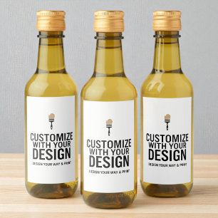 Custom Minimalist Personalised Company Branded  Wine Label