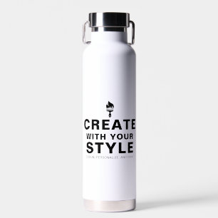 Custom Minimalist Personalised Company Branding Water Bottle
