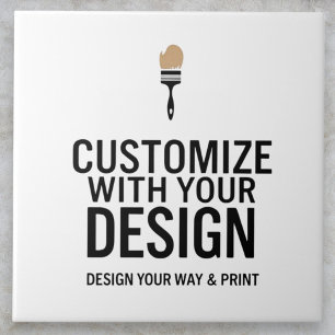 Custom Minimalist Personalized Company Branded  Tile