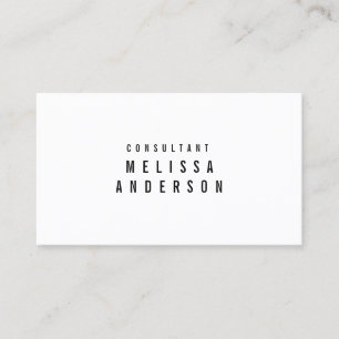 Custom Minimalist Professional Modern Plain Business Card