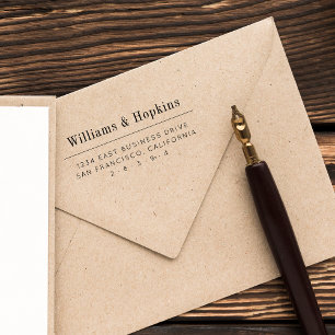 Custom Minimalist Professional Return Address Rubber Stamp