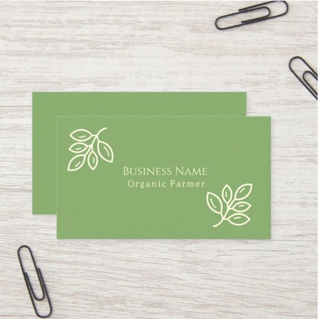 Custom Minimalist  Sage Green  Business Card Clean (Creator Uploaded)