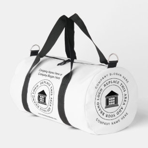Custom Minimalist Simple Business Logo Promotional Duffle Bag