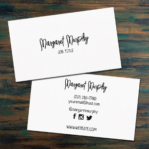 Custom Minimalist Social Media Card