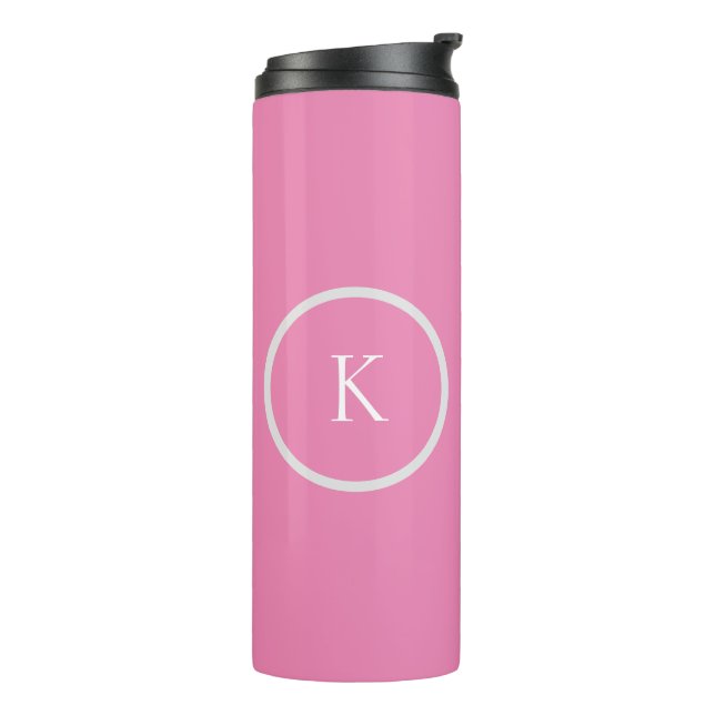 Custom minimalistic monogram thermal tumbler (Rotated Left)