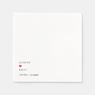 Custom Minimalistic Wedding Napkins