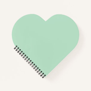 Custom Mint Green Heart Notebook