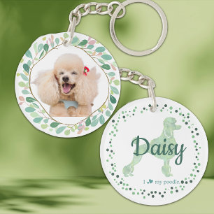 Custom mint poodle keychain Photo Personalised
