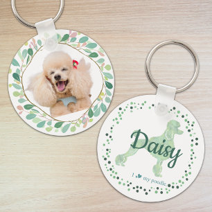 Custom mint poodle keychain Photo Personalised