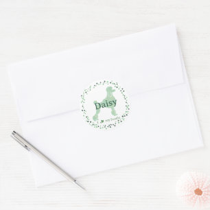 Custom mint poodle sticker - Personalised Gift 