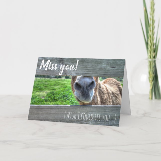 Custom Miss You Wish I Could See You Blank Card (Front)