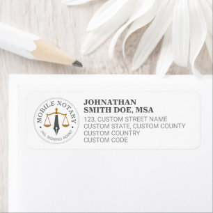 Custom Mobile Notary Legal Signing Grey Gold