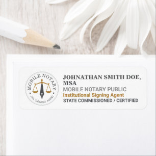 Custom Mobile Notary Legal Signing Grey Gold