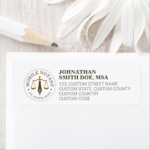 Custom Mobile Notary Legal Signing Khaki Gold