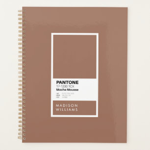 Custom Mocha Brown Notebook Personalised Journal Planner