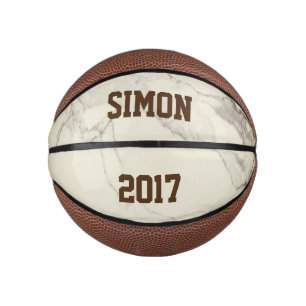 Custom Mocha Marble Mini Basketball