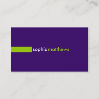 Custom Modern 519 Dark Purple Business Card