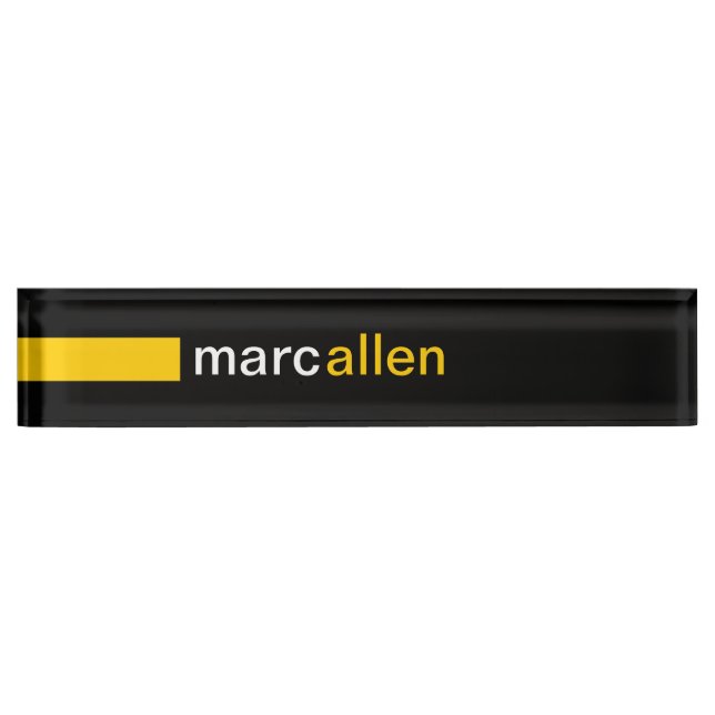 Custom Modern 519 (Gold) Nameplate (Front)