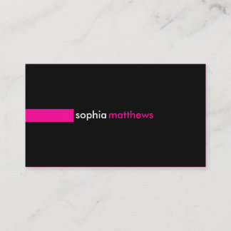 Custom Modern 519 Pink Business Card