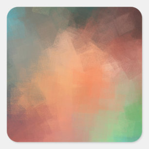 Custom Modern Abstract Art Blank Template Square Sticker