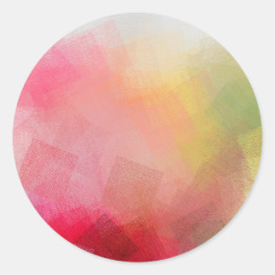 Custom Modern Abstract Art Colourful Blank Templat Classic Round Sticker