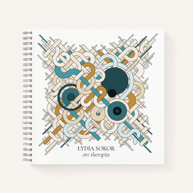 Custom Modern Abstract Art Notebook (Front)