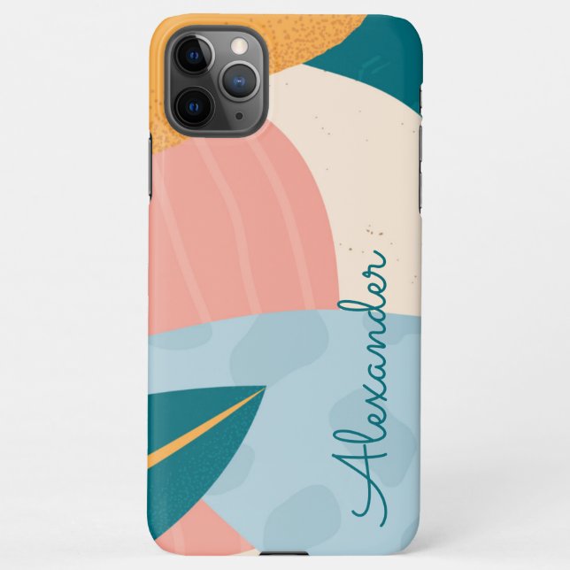 Custom Modern Abstract Leaf Budget iPhone Case (Back)