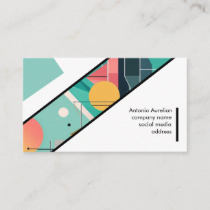 custom modern abstract minimalist Business Card