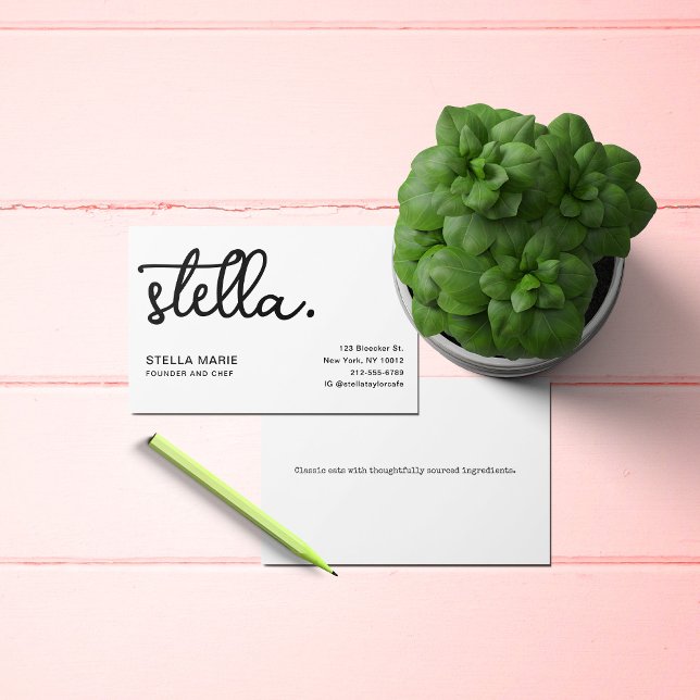 Custom Modern Add Your Brand Name Typography Business Card (Creator Uploaded)
