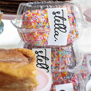 Custom Modern Add Your Brand Name Typography Label