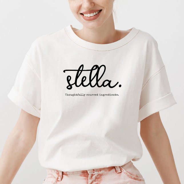 Custom Modern Add Your Brand Name Typography T-Shirt (Creator Uploaded)