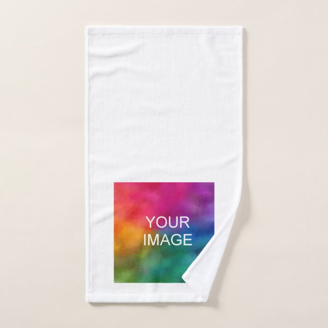 Custom Modern Add Your Image Photo Logo Here Bath Towel Set (Hand Towel)