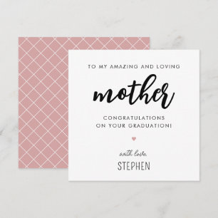 Custom Modern and Cute Mother Graduation Card