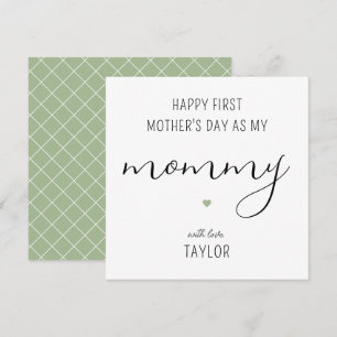Custom Modern and Elegant First Mother's Day Card