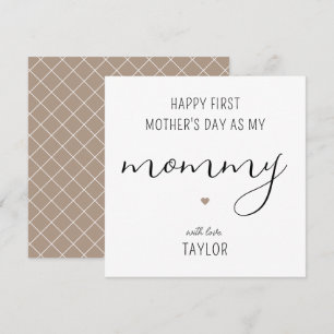 Custom Modern and Elegant First Mother's Day Card