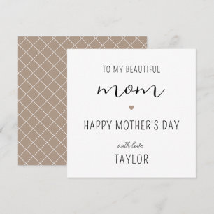 Custom Modern and Elegant Mother's Day Card