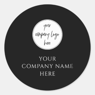 Custom Modern and Minimalist Corporate Business Classic Round Sticker